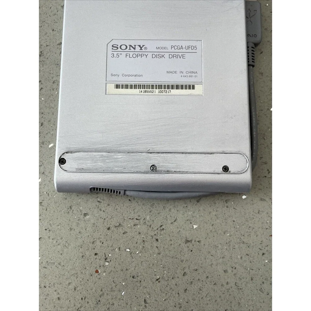 Sony PCGA-UFD5 External USB Floppy Drive Untested